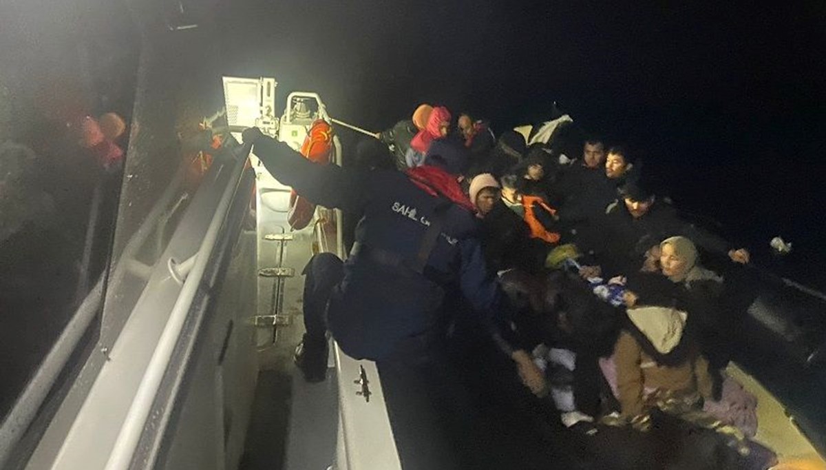 Bodrum açıklarında 58 düzensiz göçmen kurtarıldı