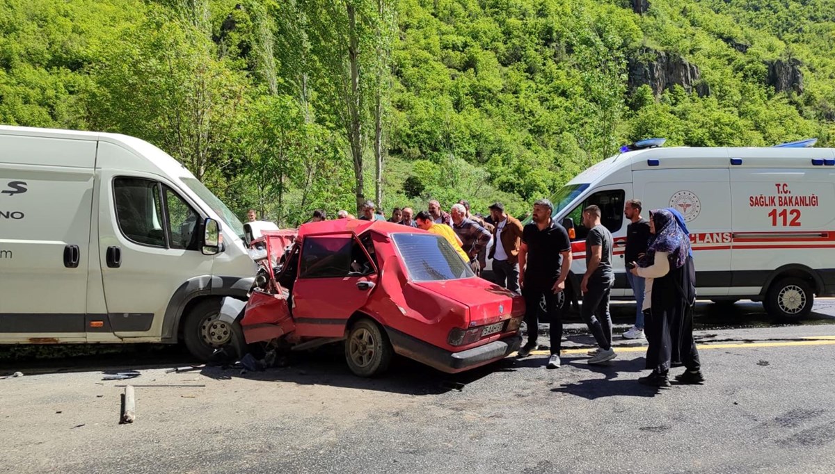Erzurum'da feci kaza