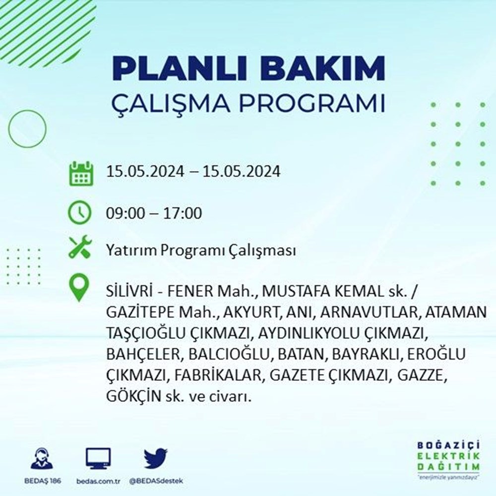 تركيا اليوم انقطاع التيار الكهربائي عن 22 منطقة بإسطنبول.. طالع الجدول انقطاع التيار الكهربائي عن 22 منطقة بإسطنبول: متى تعود الكهرباء؟ (15 مايو برنامج انقطاع BEDAŞ) - 59