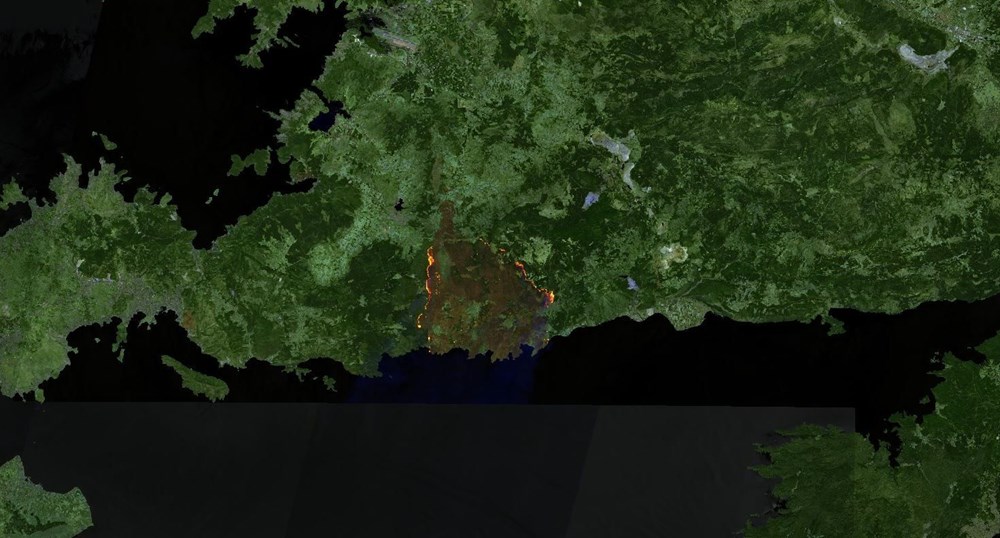 Orman yangınları uydudan böyle görüntülendi - 4