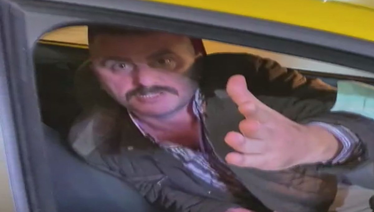 Taksisine almadı, görüntülenince 'kafana sıkarım' diye tehdit etti