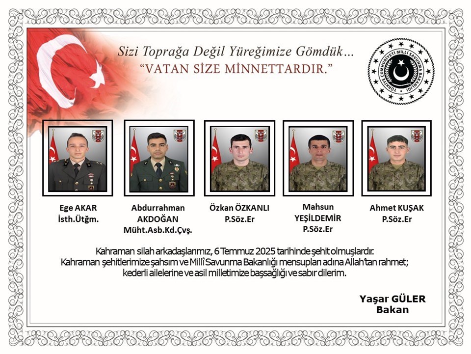 Irak'ın kuzeyinde metan gazı zehirlenmesi: 5 asker şehit oldu - 1