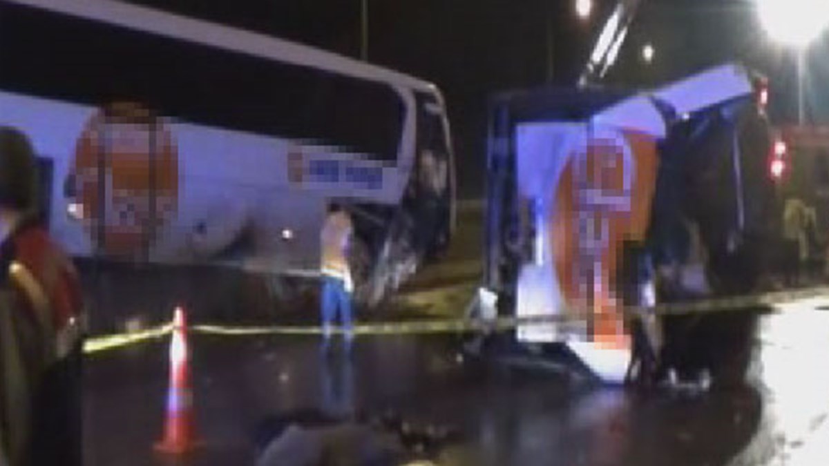 bolu tuneli nde otobus kazasi