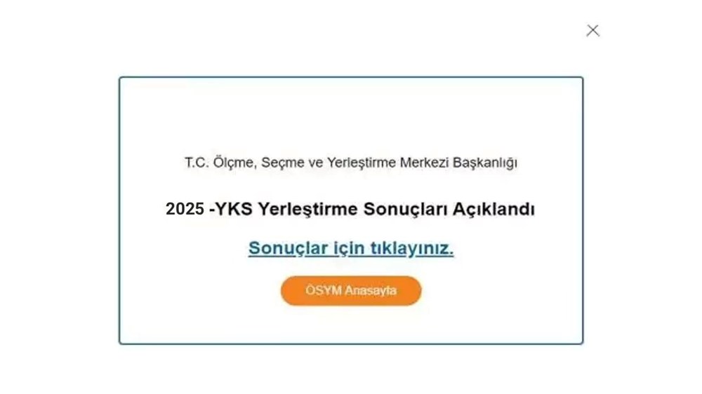 Üniversite (YKS) tercih sonuçları sorgulama ekranı 2025 | YKS yerleştirme sonuçları son dakika açıklandı mı? - 1