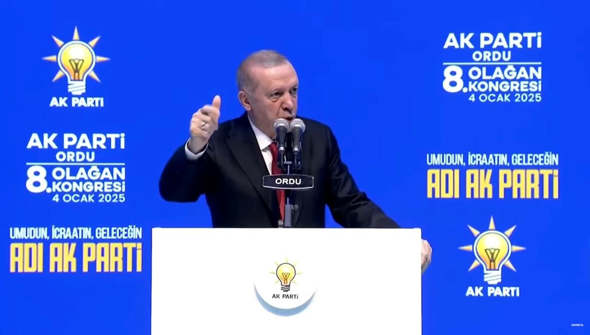 Cumhurbaşkanı Erdoğan, AK Parti Ordu İl Kongresi'nde konuşuyor