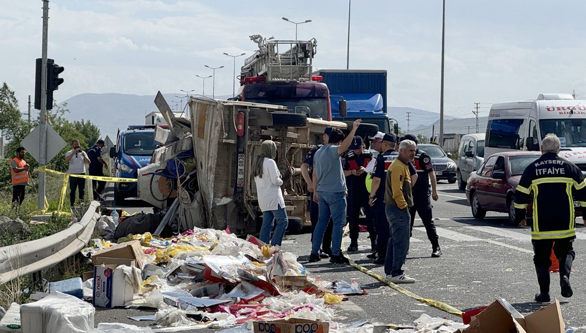 Kayseri’de kamyonetler çarpıştı: 1 ölü, 4 yaralı