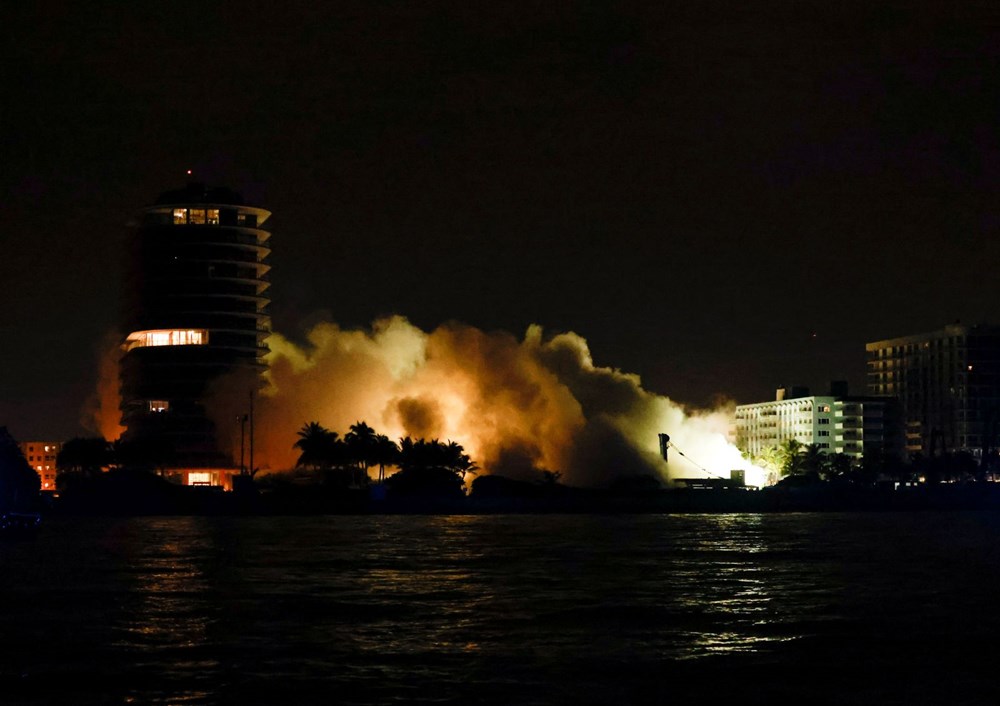 Miami'de çöken binanın kalanı yıkıldı - 12