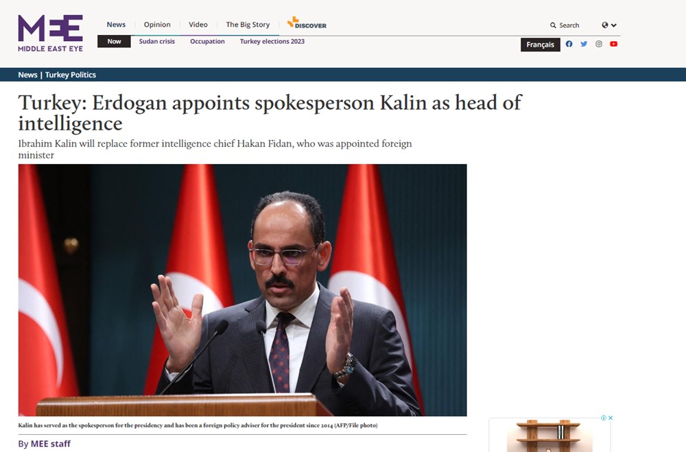 İbrahim Kalın dünya basınında: Cumhurbaşkanı Erdoğan sırdaşını MİT'in başına getirdi - 4