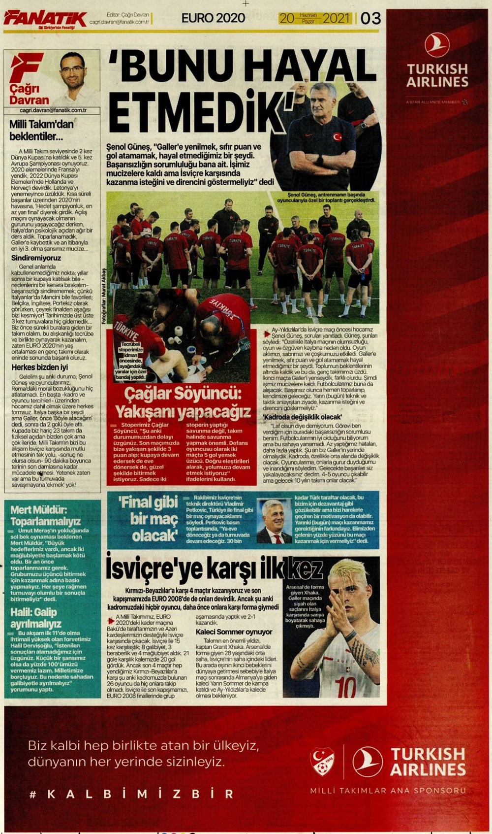 Günün spor manşetleri (20 Haziran 2021) - 5