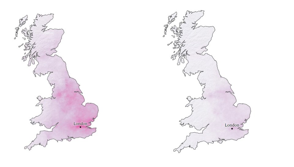 İngiltere'deki hava kirliliği oranı uydu fotoğraflarına böyle yansıdı