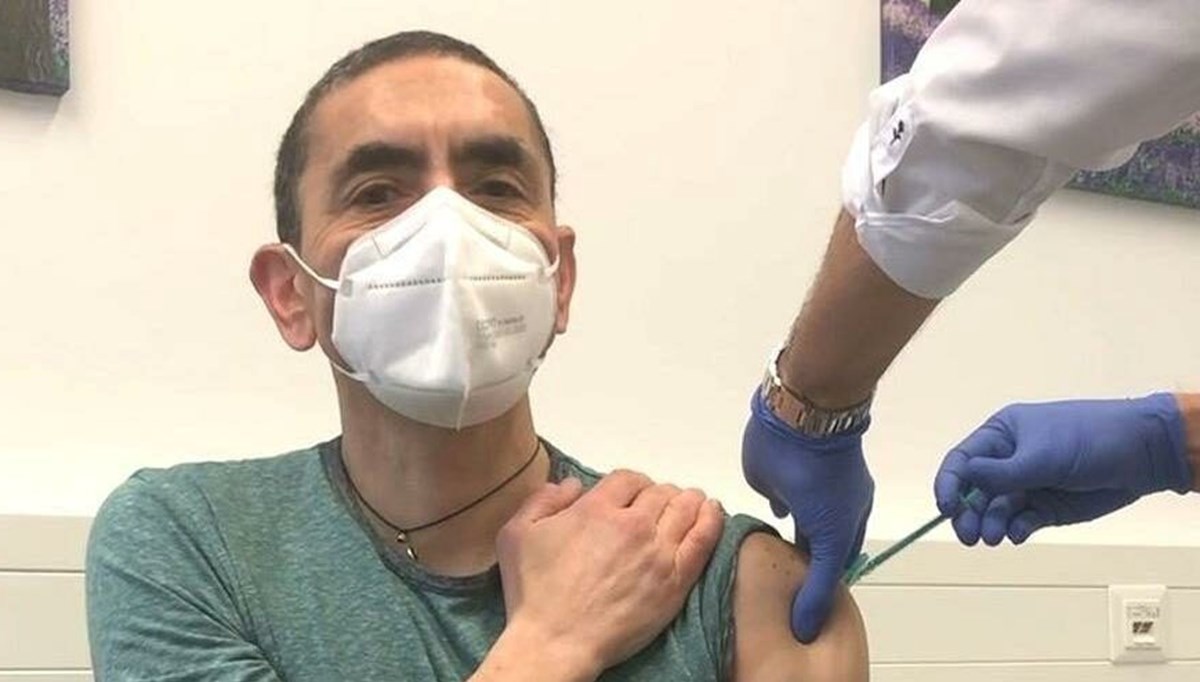 Uğur Şahin'den 'aşı olmadı' iddialarına fotoğraflı yanıt