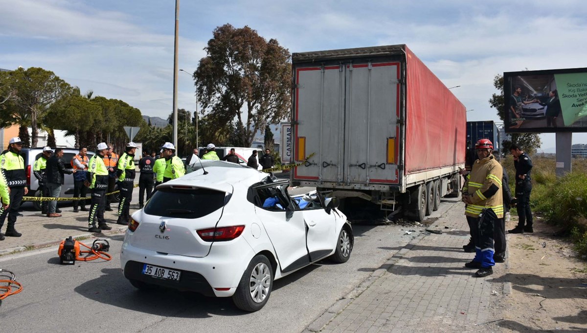 TIR'a arkadan ok gibi saplandı