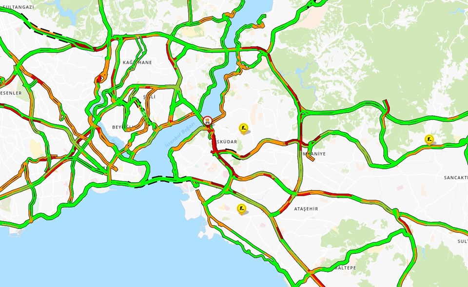  İstanbul'da trafik durumu - 1