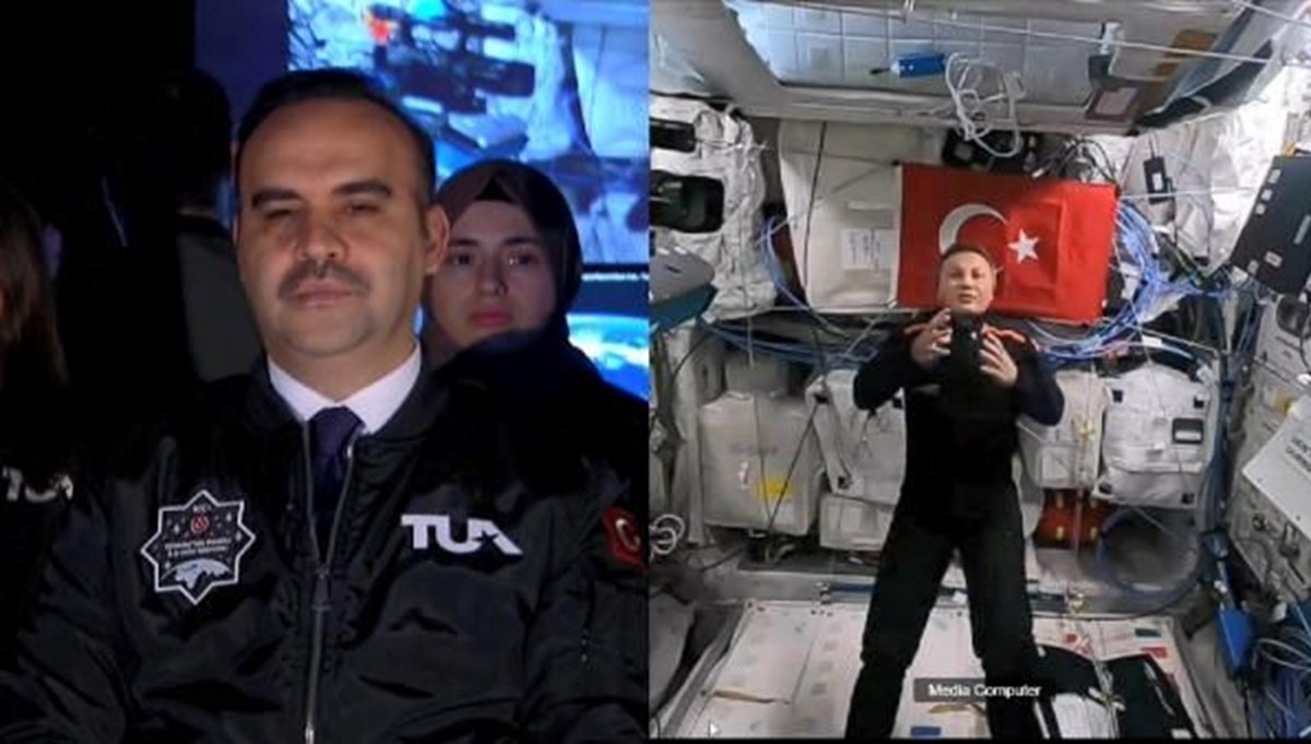 Bakan Kacır, Türkiye'nin ilk astronotu Alper Gezeravcı ile görüntülü görüştü