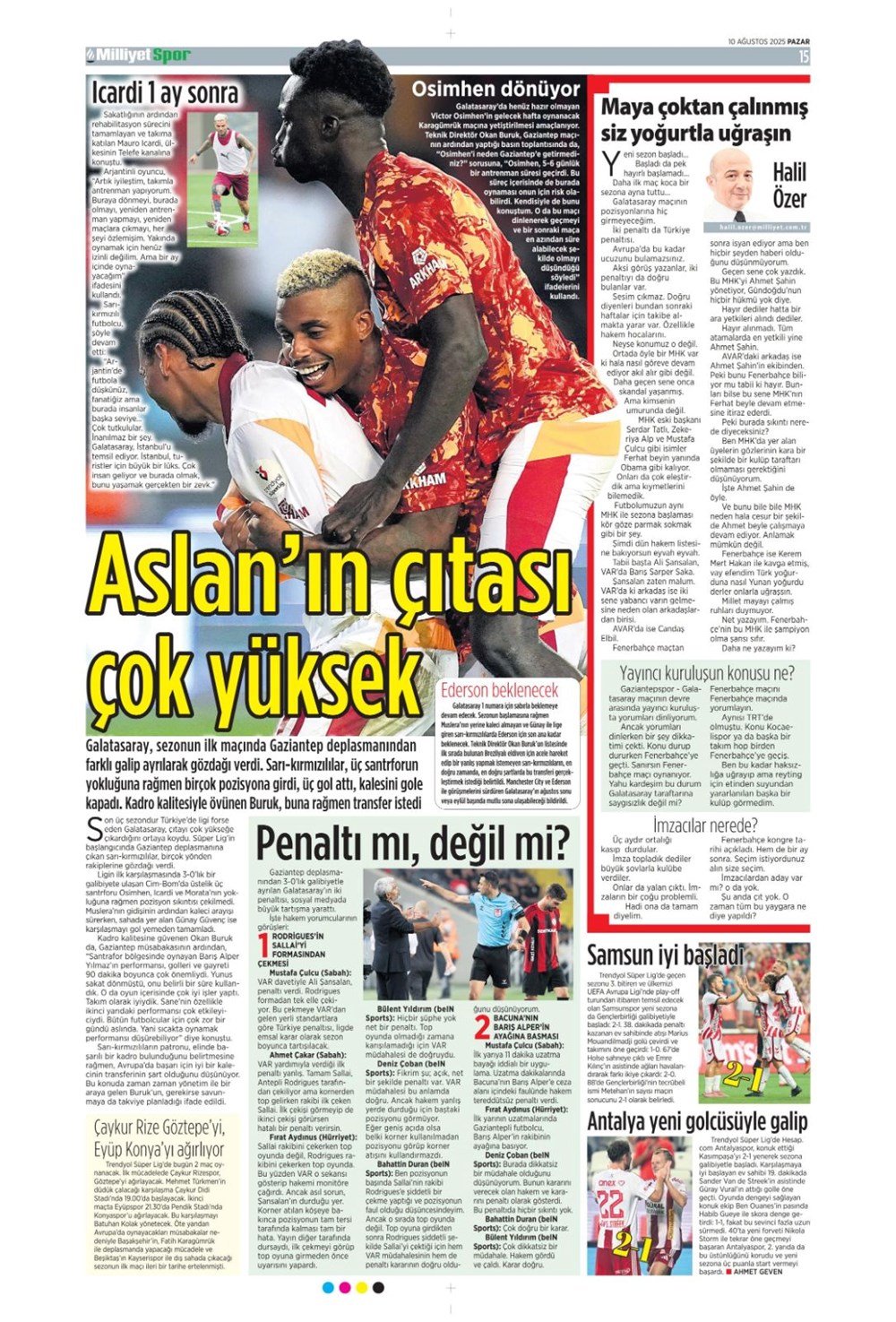 "Kadıköy rüyası" (10 Ağustos spor manşetleri) - 11
