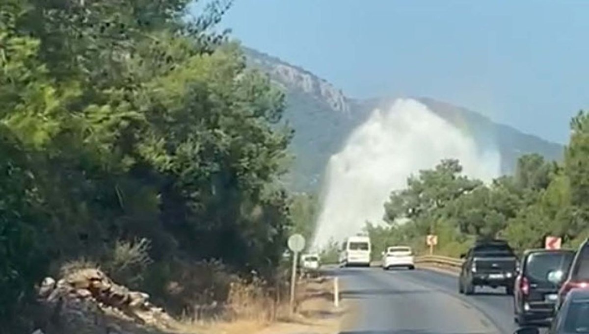 Bodrum'da içme suyu hattında patlama