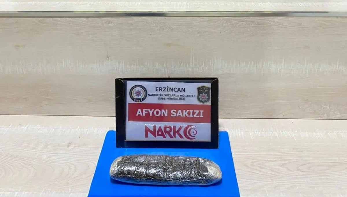 Erzincan’da 506 gram Afyon sakızı ele geçirildi Erzincan’da 506 gram Afyon sakızı ele geçirildi