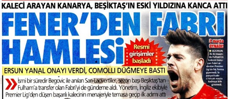 Fenerbahçe'den Fabri hamlesi (Transfer haberleri) - 1