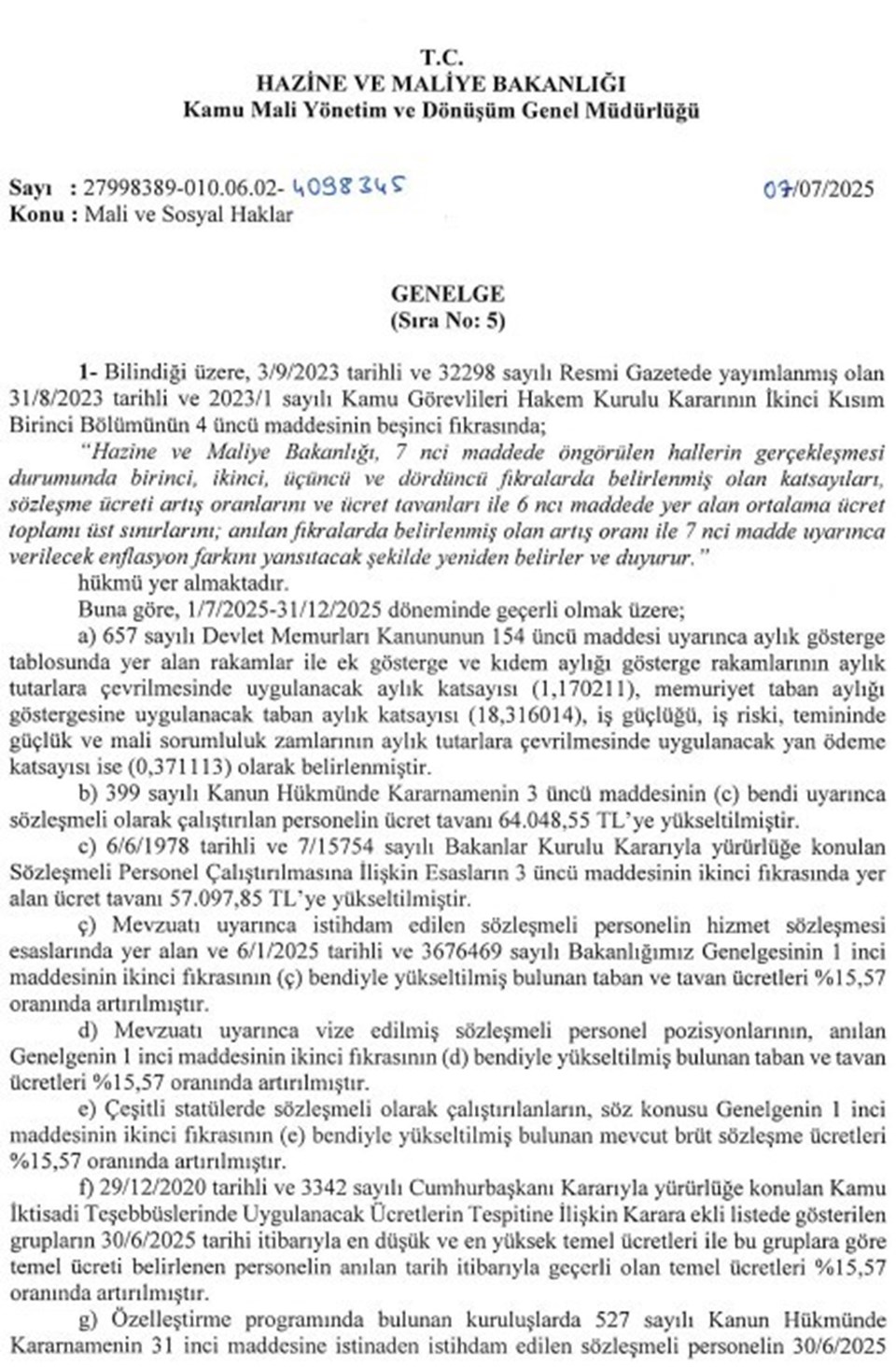 Bakan Şimşek imzaladı... İşte kesin zam, kıdem tazminatı tavanı ve bedelli askerlik ücreti - 1