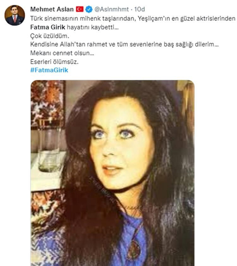 Ünlüler Fatma Girik'e sosyal medya mesajlarıyla veda etti - 16