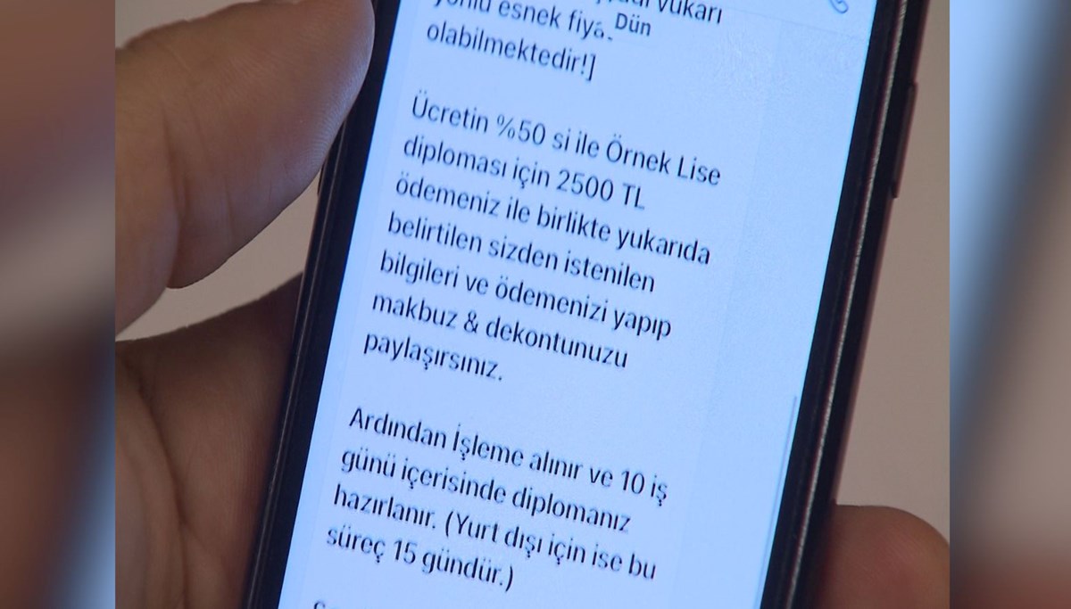 İnternetten sahte diploma satışı: Lise 5 bin, üniversite 10 bin TL