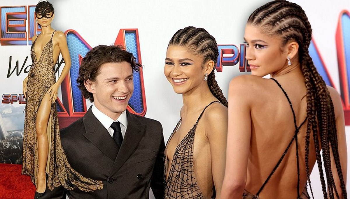 Zendaya cesur stiliyle Örümcek Adam: Eve Dönüş Yok (Spider Man: No Way Home) galasında