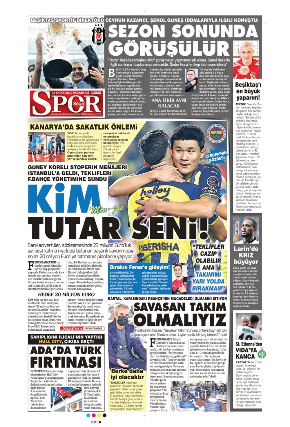 Günün spor manşetleri (31 Ocak 2022) - 12