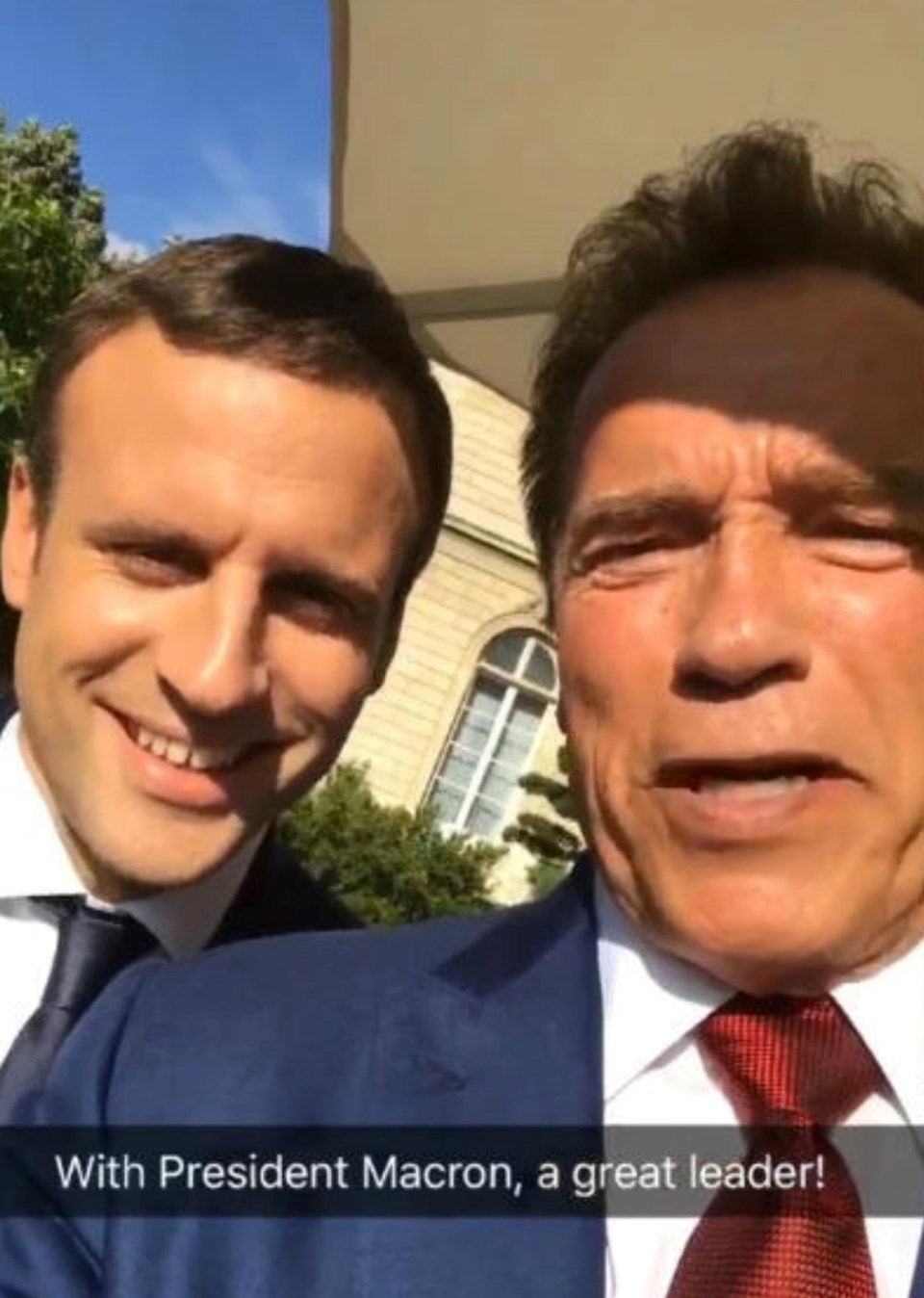 Macron ve Schwarzenegger bir arada - 1