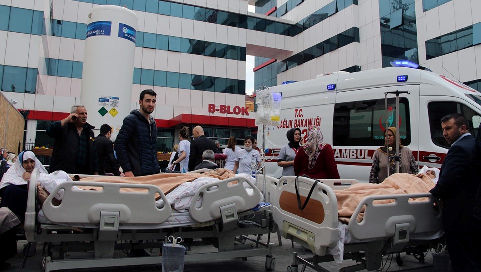Samsun'da özel hastanede yangın - 1