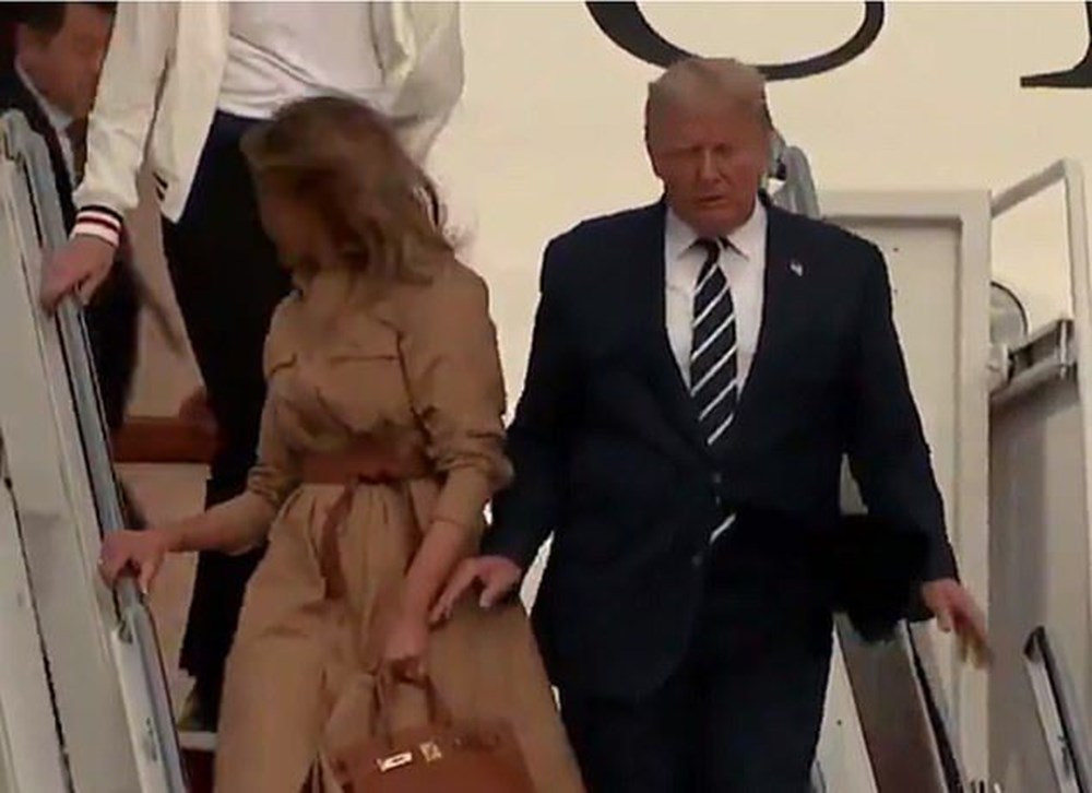 Melania Trump, Donald Trump'ın elini tutmasına izin vermedi - 5