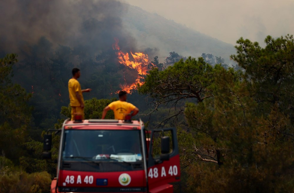Marmaris'te orman yangını: Rüzgarın etkisiyle yeniden şiddetlendi - 7