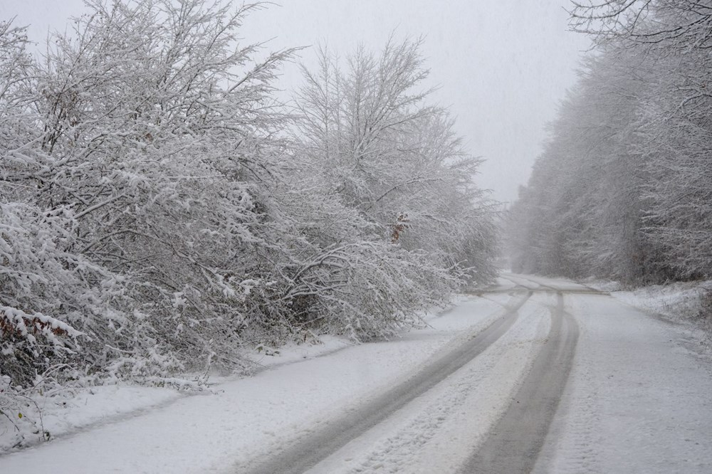 Trakya'da kar yağışı: Ulaşım güçlükle sağlanıyor - 11