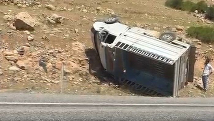 Batman’da kamyonet takla attı: 2 yaralı