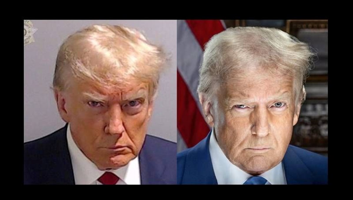 Trump'ın resmi portresi yayınlandı: Sabıka fotoğrafıyla aynı Trump'ın resmi portresi yayınlandı: Sabıka fotoğrafıyla aynı