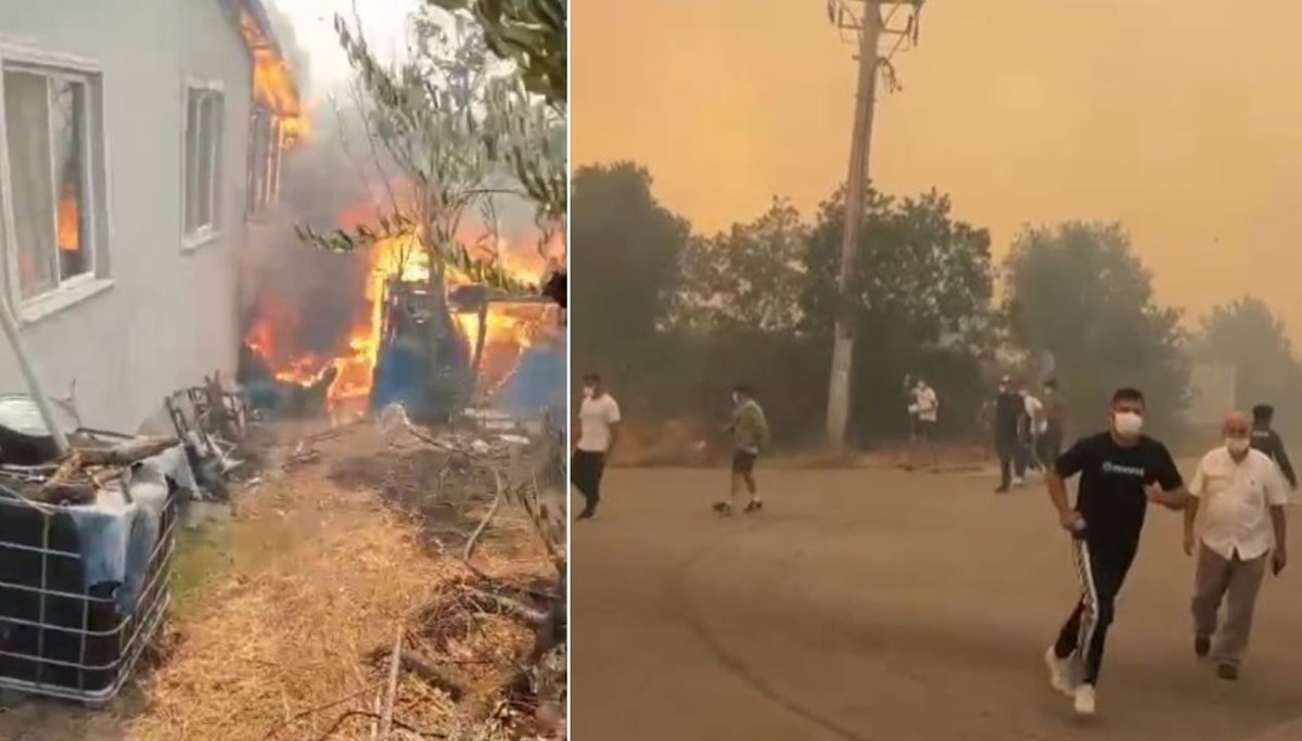 Kocaeli'de yangın yerleşim yerlerine sıçradı