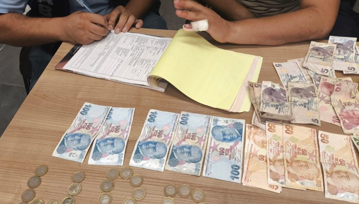 Dilencinin para oyununu zabıta bozdu Dilencinin para oyununu zabıta bozdu