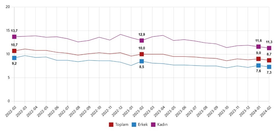 Şubat ayı işsizlik rakamları açıklandı - 1