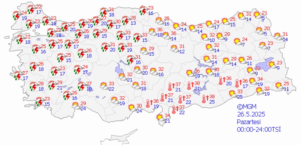 Hava sıcaklığı artıyor: Pazar günü İstanbul'da yağmur var - 8