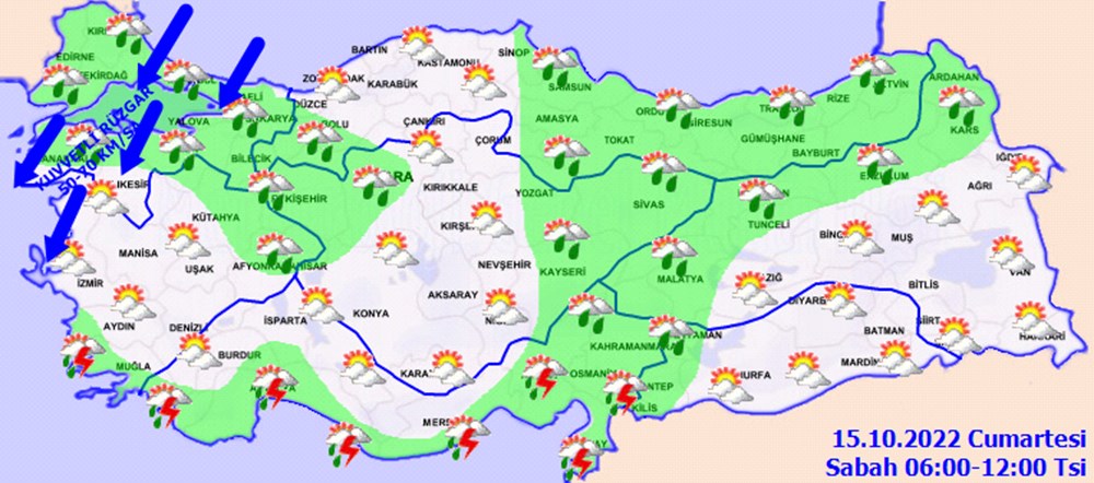 Meteoroloji uyardı: Kuvvetli yağış ve rüzgara dikkat! (Bugün hava nasıl olacak?) - 5