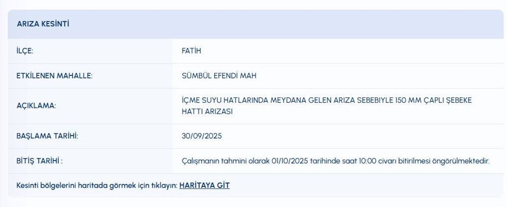 İstanbul'un o ilçesinde 10 saat su kesintisi: Fatih, Avcılar ve Esenyurt'ta sular ne zaman gelecek? - 5
