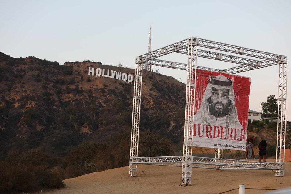 Cemal Kaşıkçı'nın ölüm yıl dönümünde Hollywood'da enstalasyon - 1