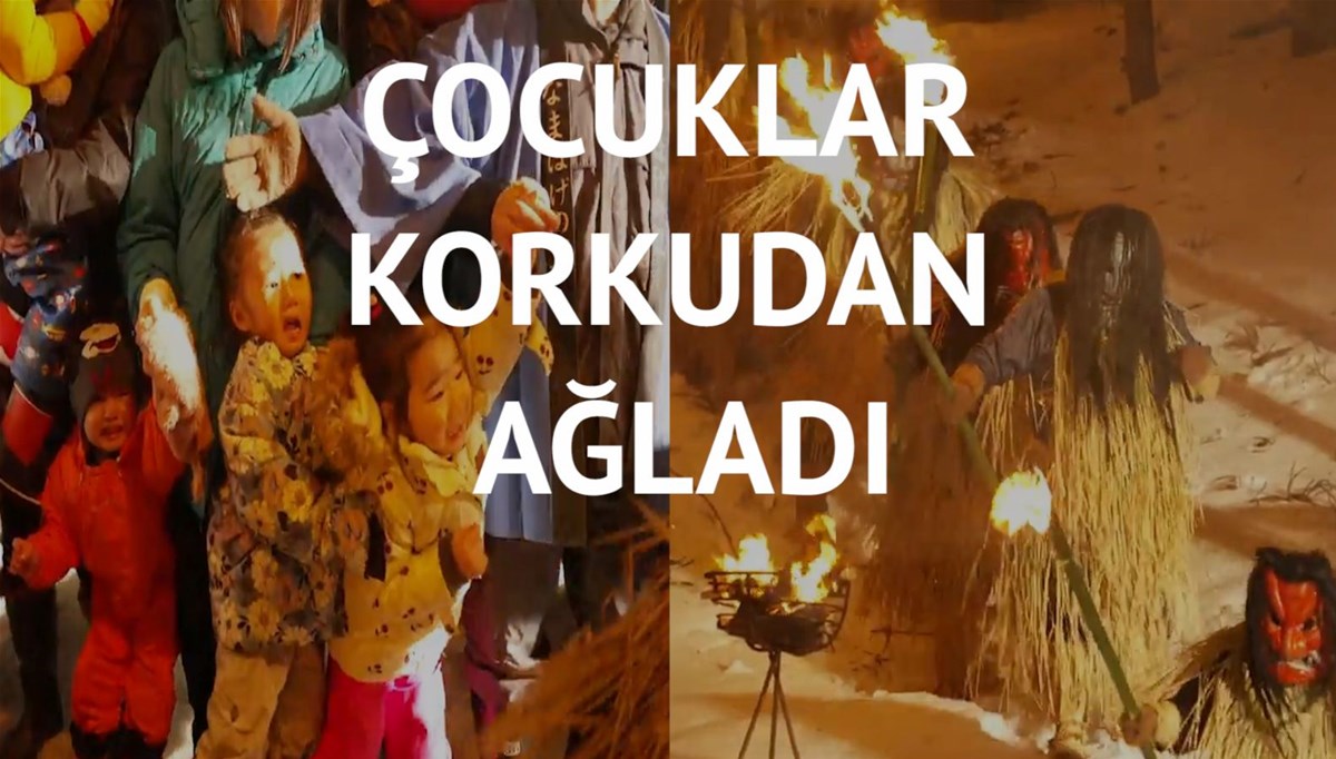 Festivalde ‘şeytan kılığına’ giren dansçılar çocukları ağlattı