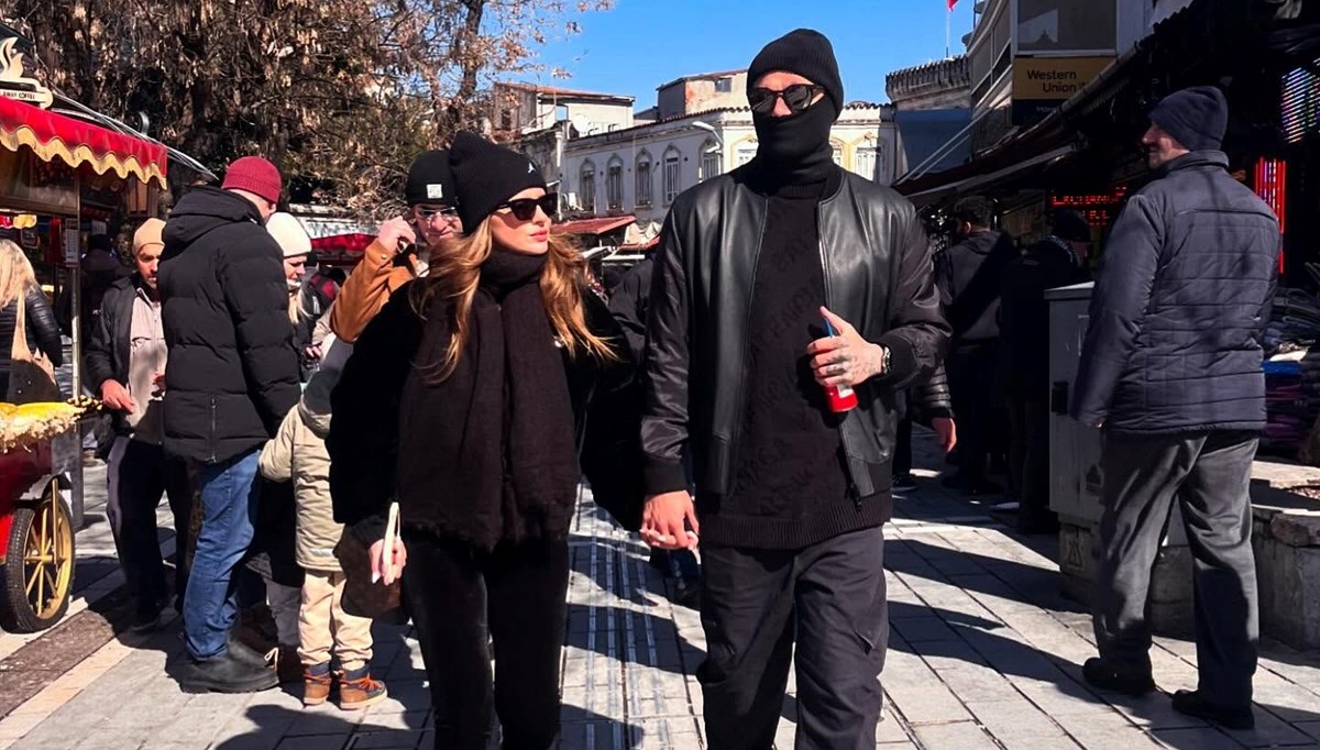 Icardi ve sevgilisi China Suarez'in İstanbul turundan yeni fotoğraflar: Tanınmamak için maske taktı!