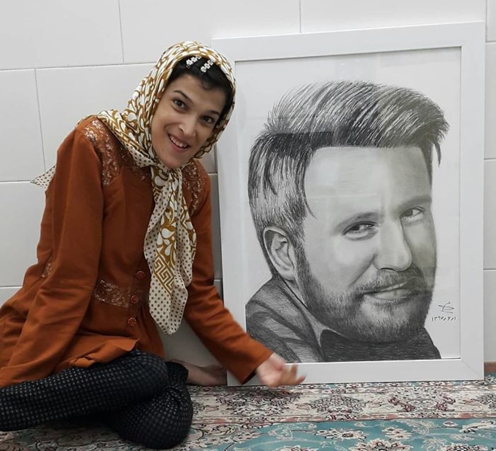 Iranian disabled painter draws pictures with his feet - 50