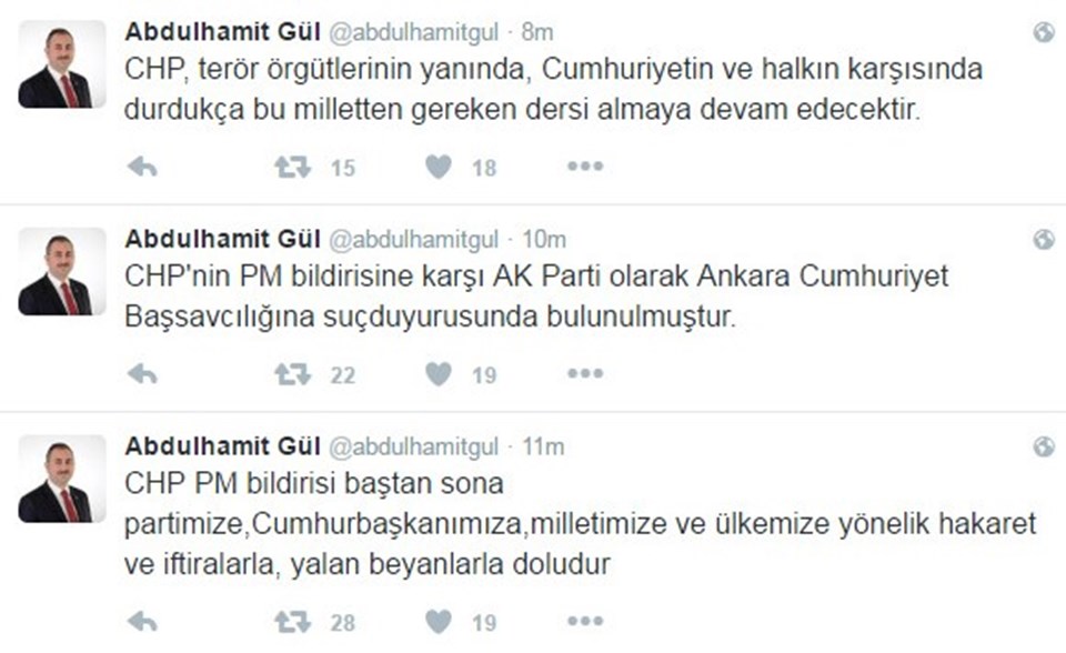 Cumhurbaşkanı Erdoğan ve AK Parti'den CHP bildirisi için suç duyurusu - 1