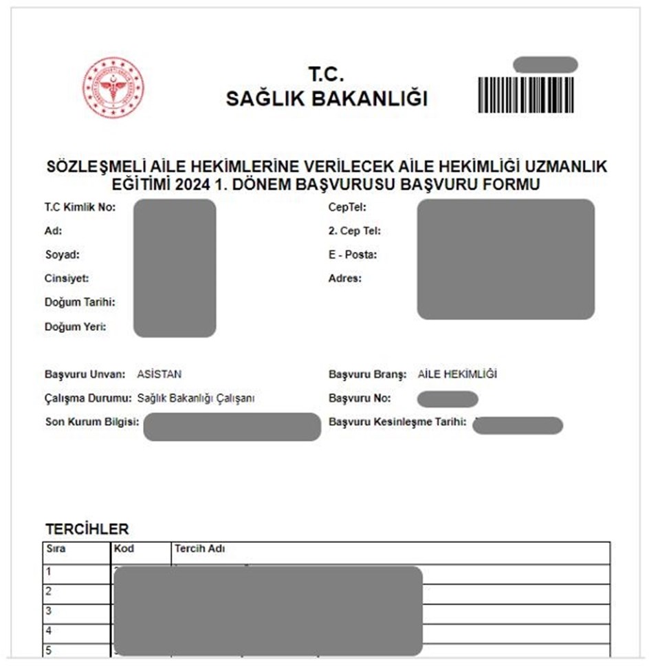 Sözleşmeli Aile Hekimliği Uzmanlık Eğitimi 2024 1. Dönem başvuruları başladı - 1