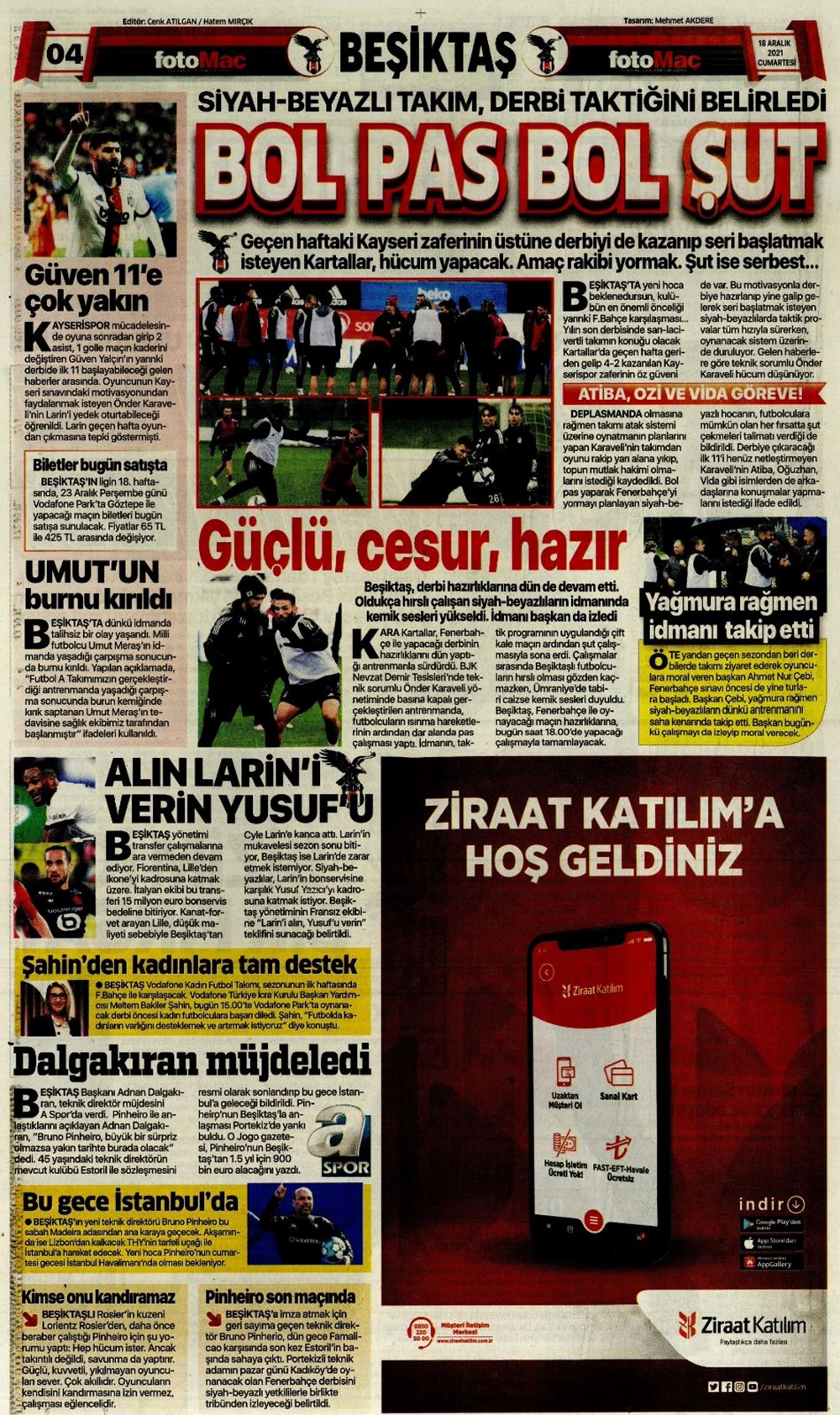 Günün spor manşetleri (18 Aralık 2021) - 7