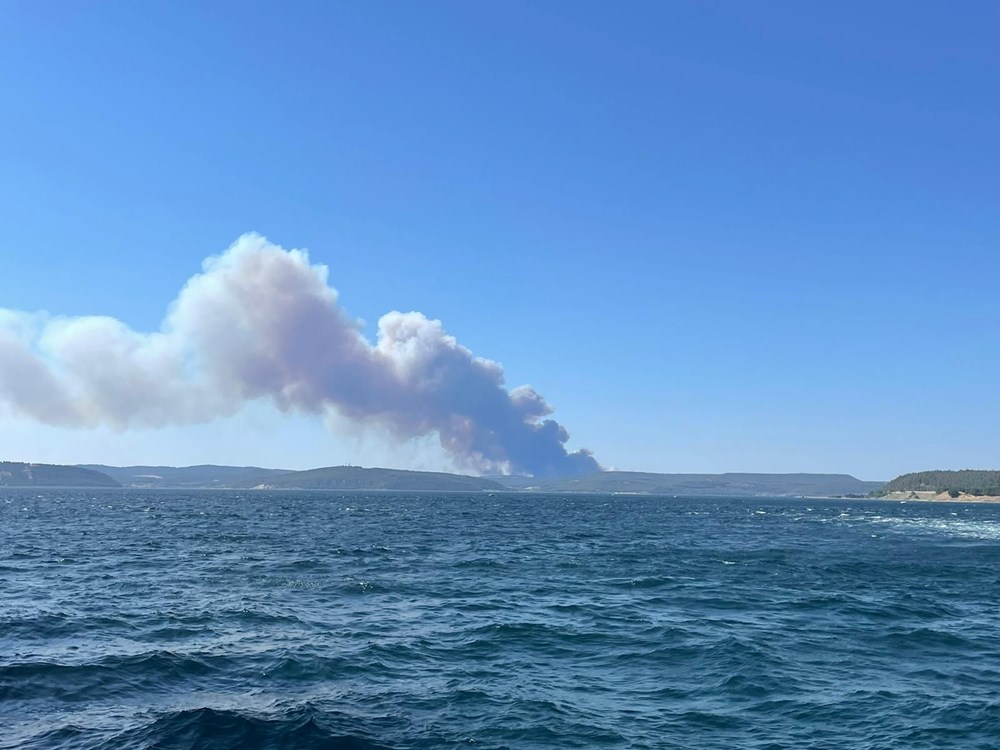 Çanakkale'de orman yangını | Gemi trafiği askıya alındı - 4