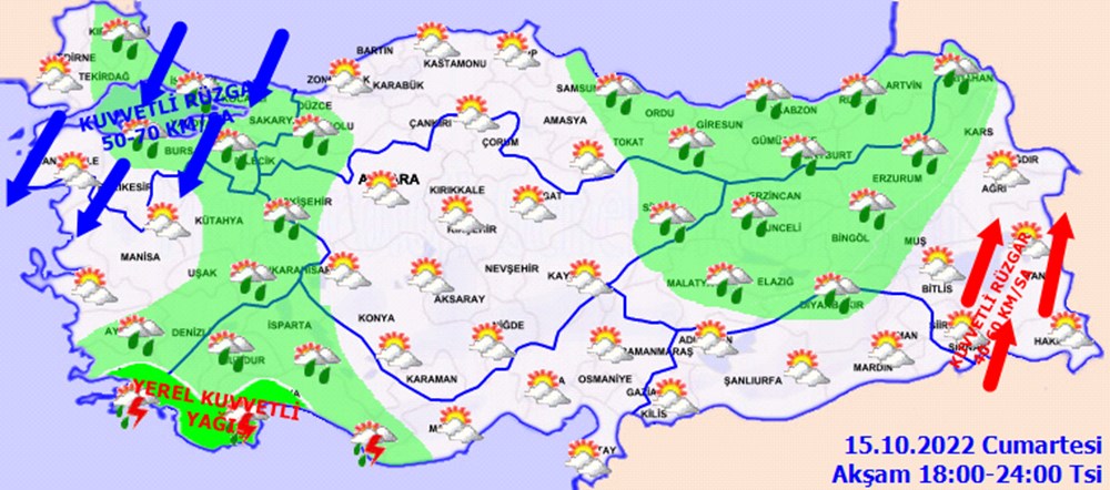 Meteoroloji uyardı: Kuvvetli yağış ve rüzgara dikkat! (Bugün hava nasıl olacak?) - 7