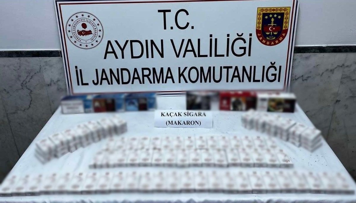 Kuyucak'ta 75 paket içi dolu makaron ele geçirildi